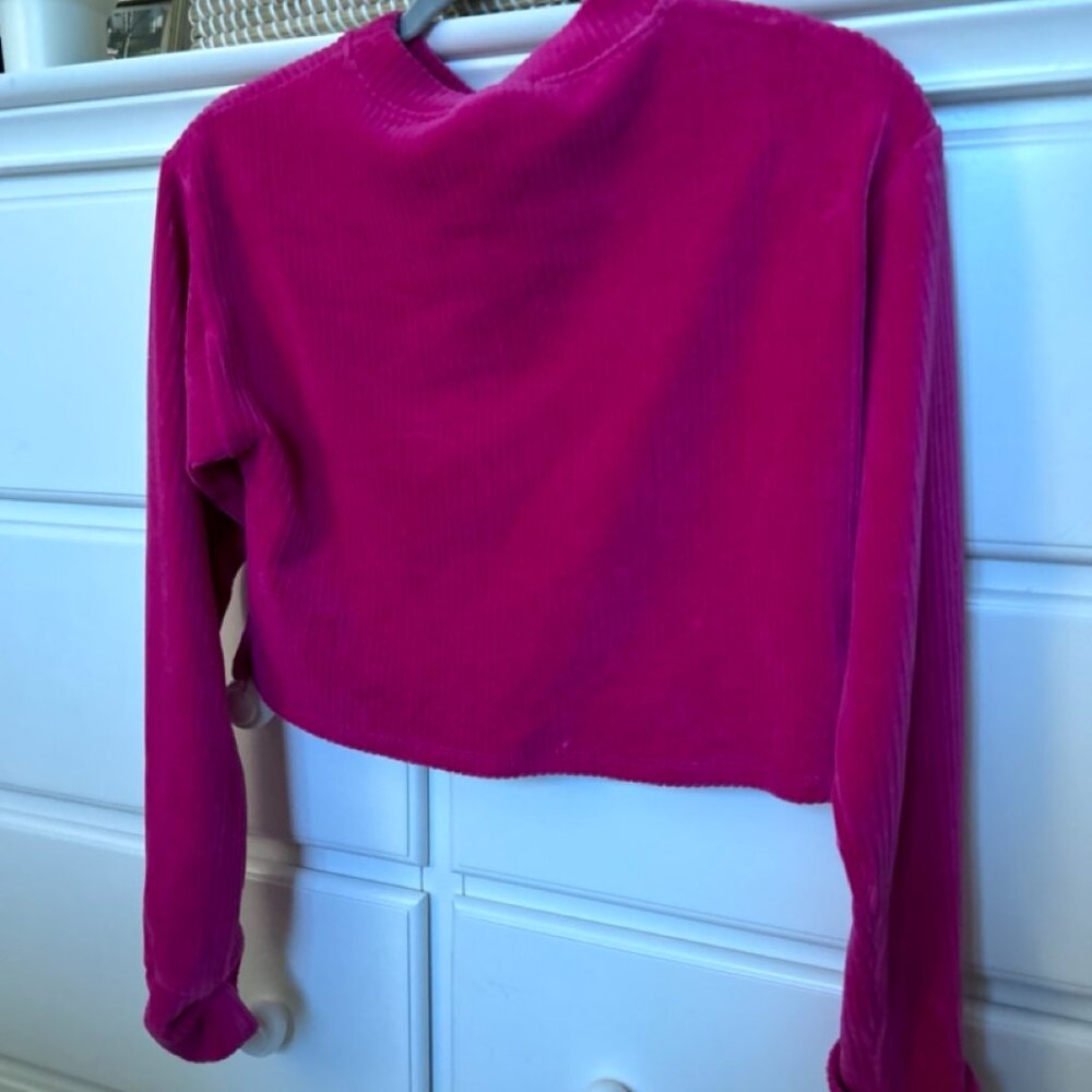 Hot Pink Ribbed Sweater - Picture 3 of 3